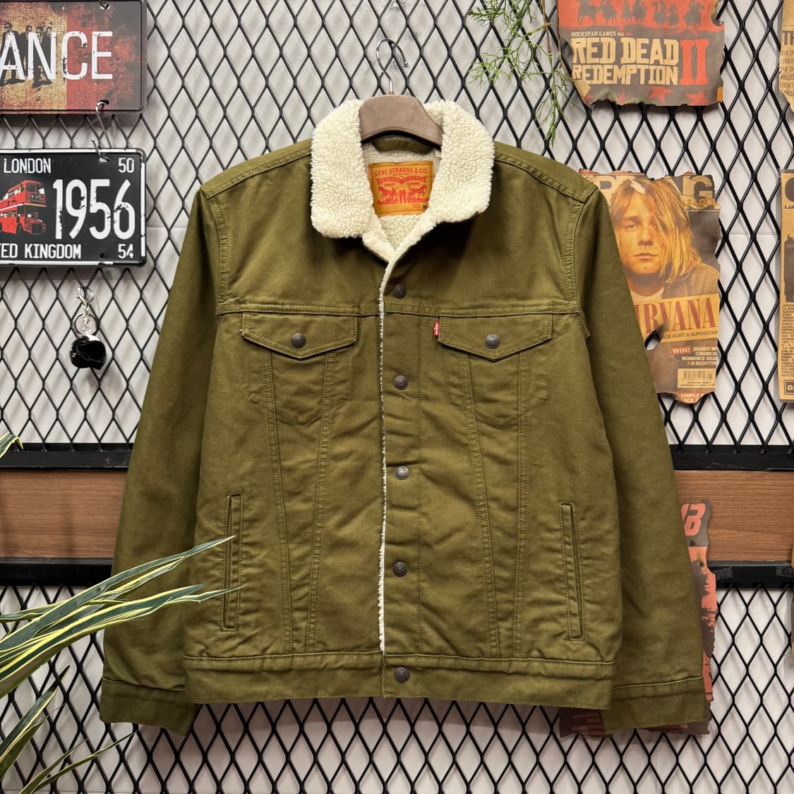 리바이스 타입 3 쉐르파 코듀로이 트러커 자켓 카키 M 상품이미지1
