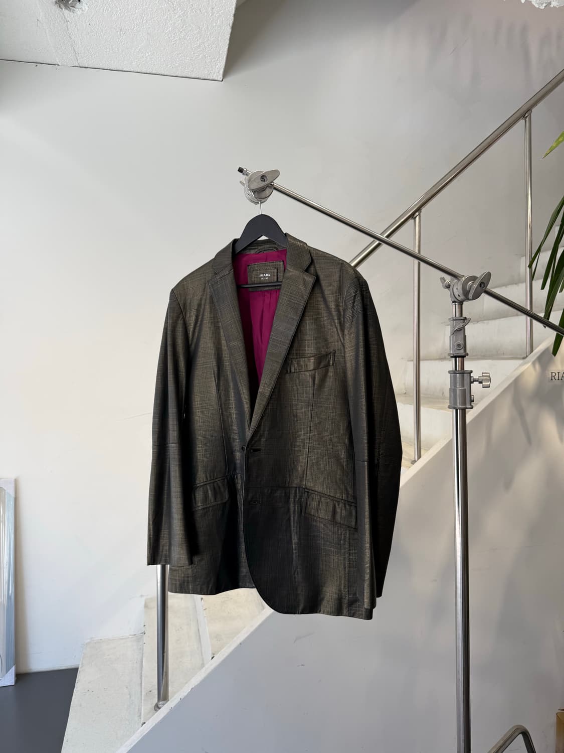 Prada archive embossed leather blazer 상품이미지1