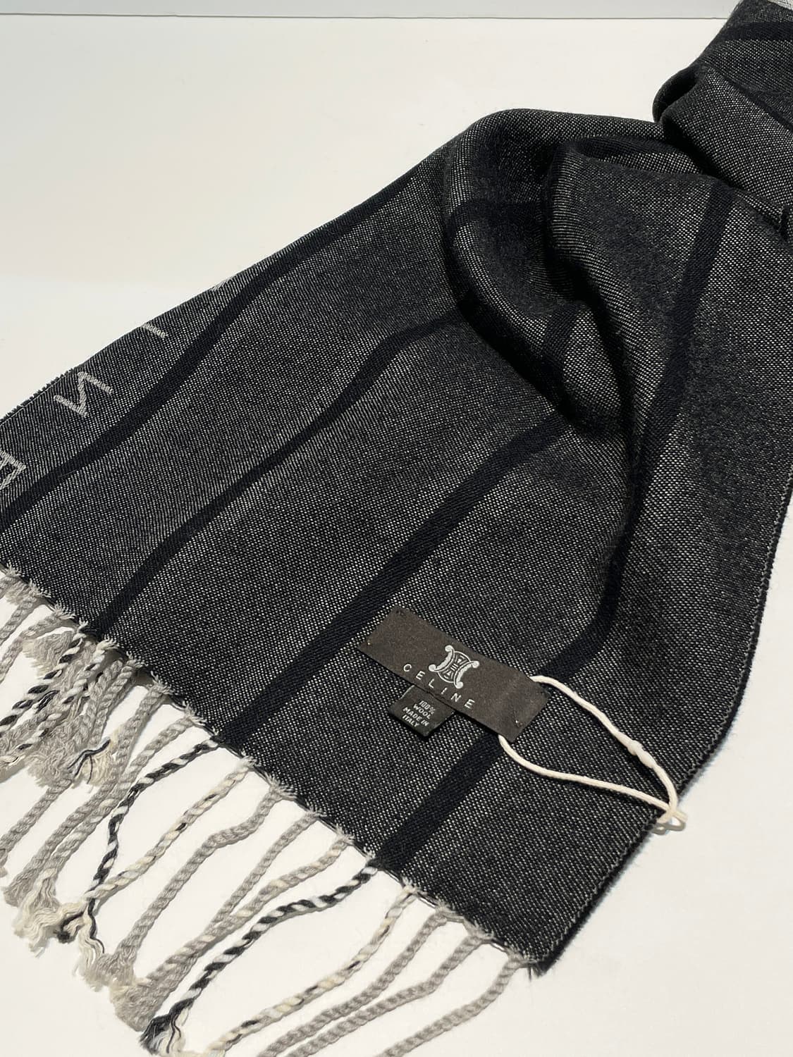 셀린느 CELINE 이태리 배색 울 숄 목도리 A1538 상품이미지3