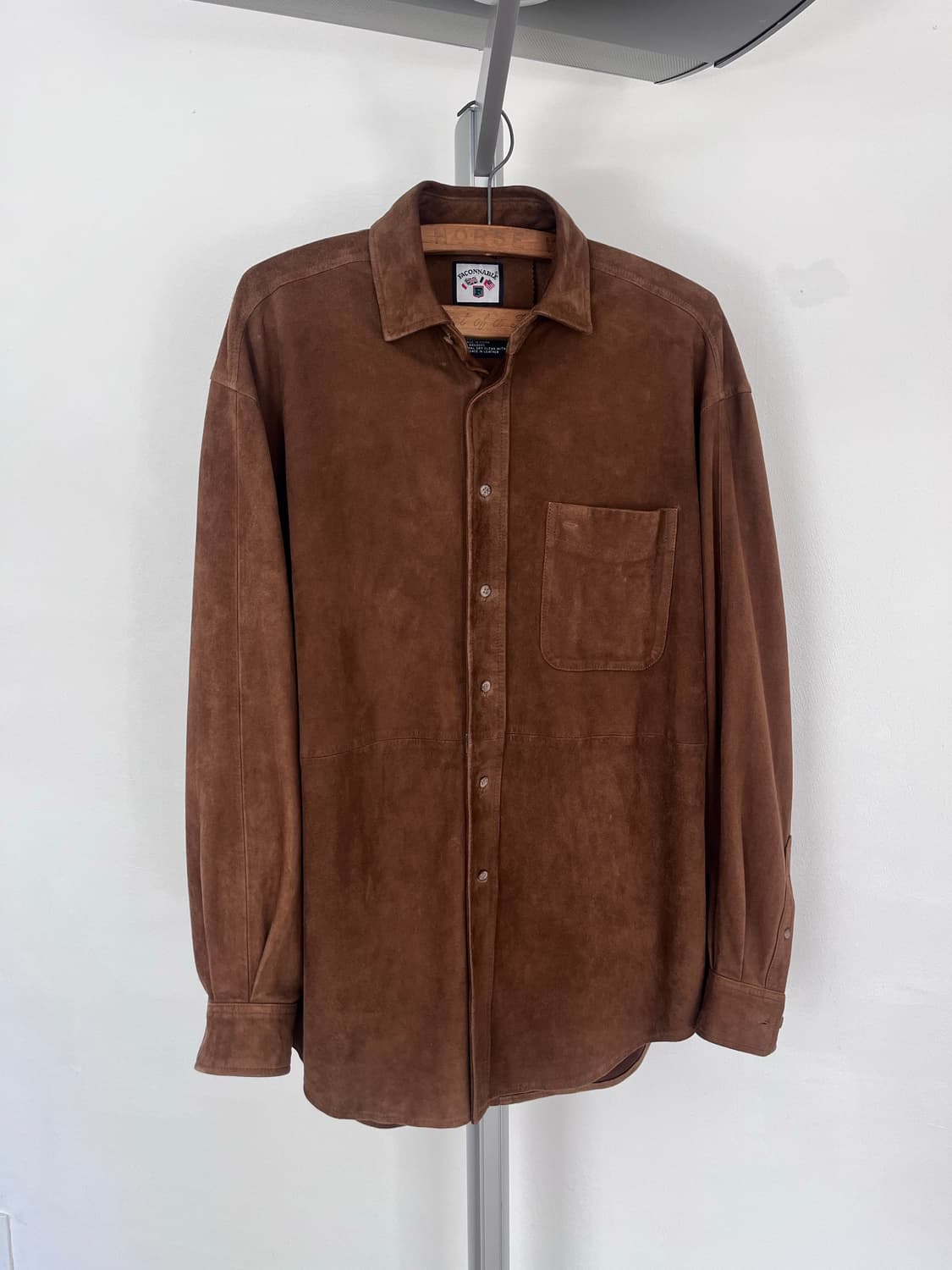 vintage brown oversize suede shirt 상품이미지2
