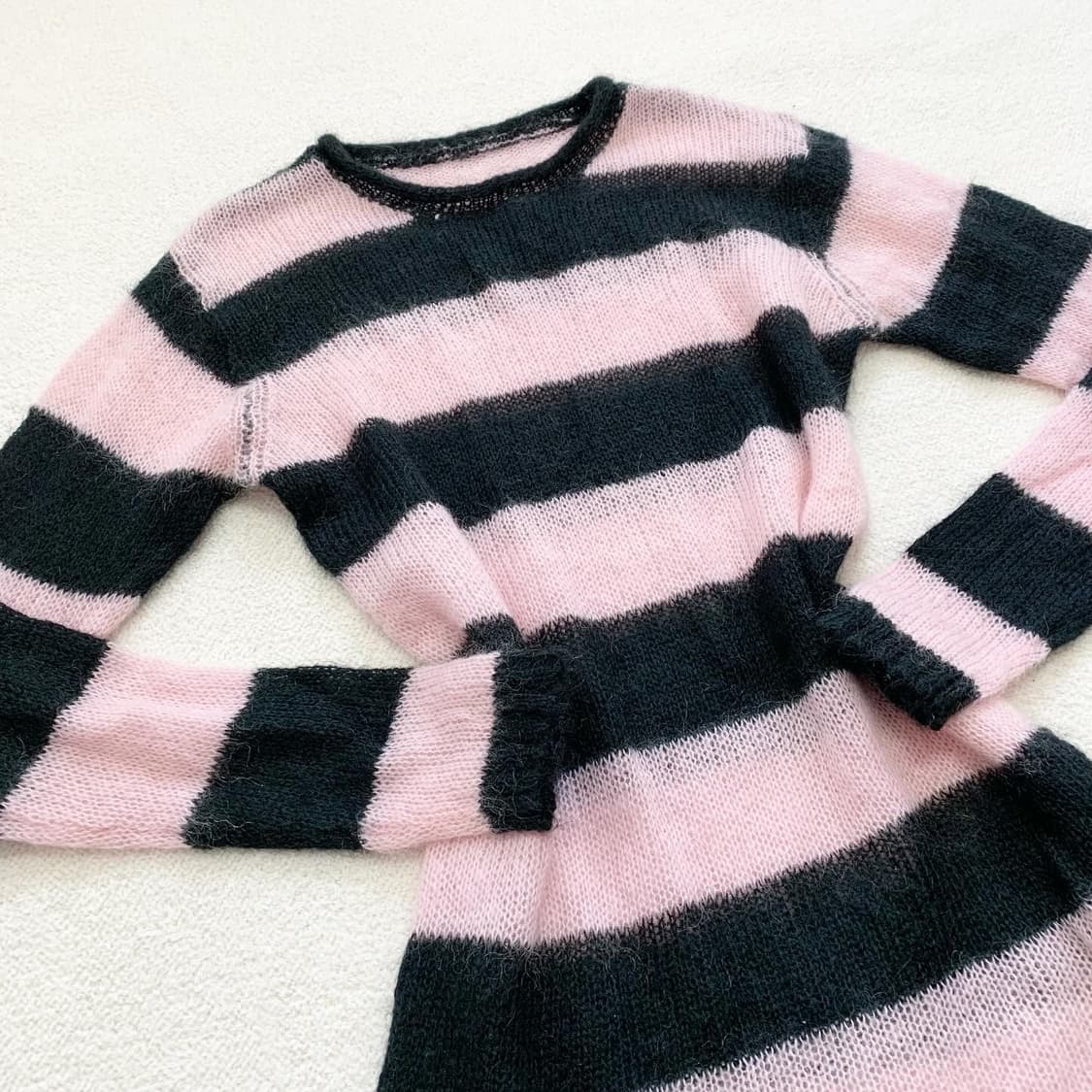 캐캐체 아무깔 펑크 나나 모헤어 니트원피스 상품이미지2