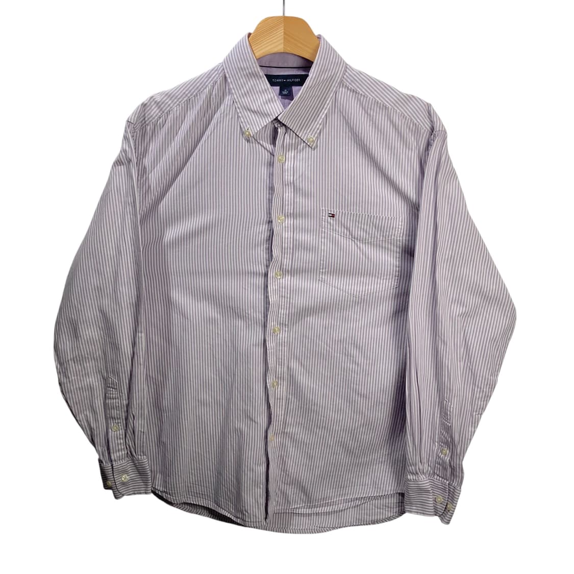 타미힐피거 퍼플 스트라이프 셔츠 상품이미지2
