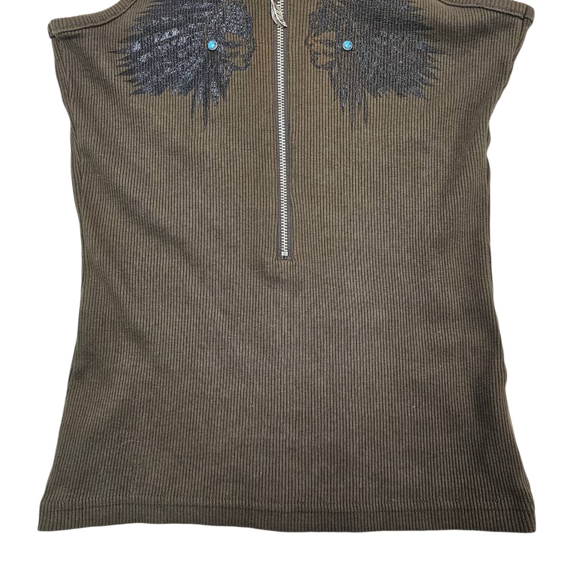  VTG 브라운 슬리브리스 탑 상품이미지4