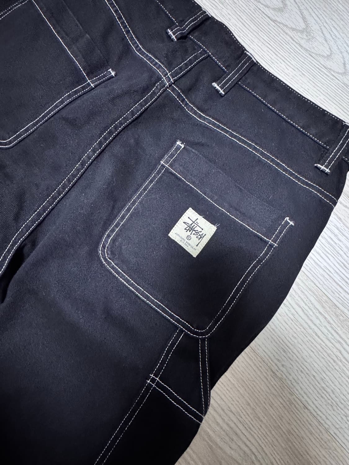(32)스투시 Stussy 블랙 워크 팬츠 상품이미지4