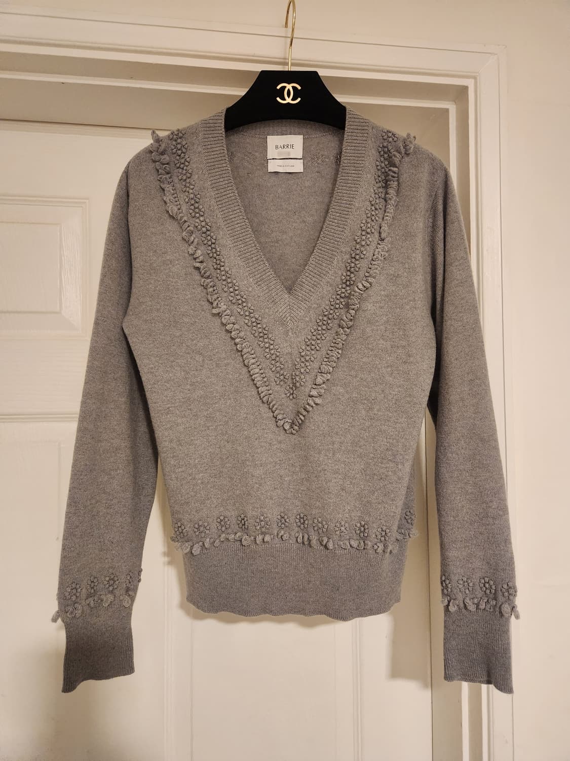 (정품)샤넬 배리 BARRIE 캐시미어 브이넥 니트 상품이미지1