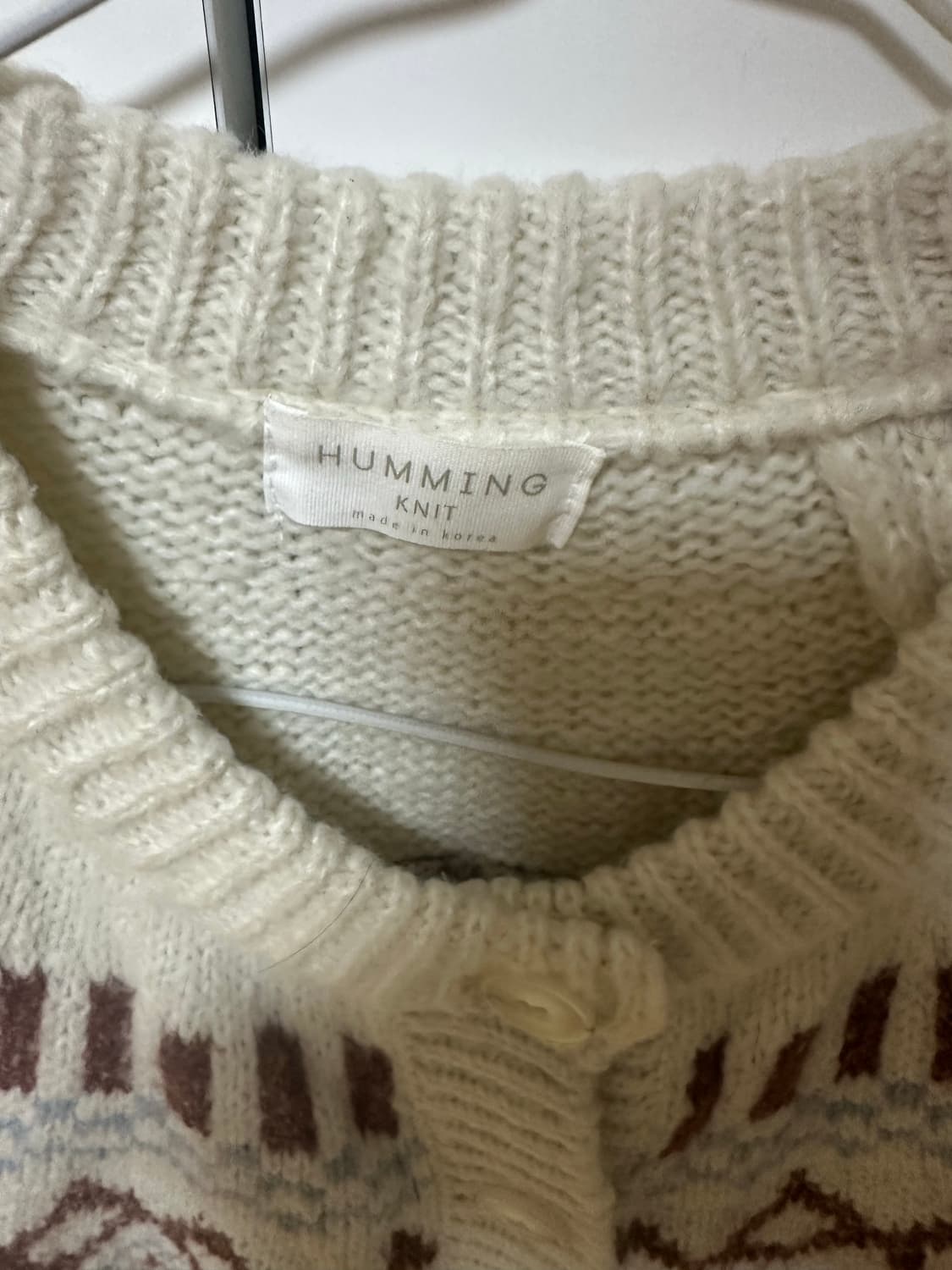 허밍니트 노르딕니트 니트가디건 멍텅구리가디건 빈티지가디건 패턴가디건 상품이미지3