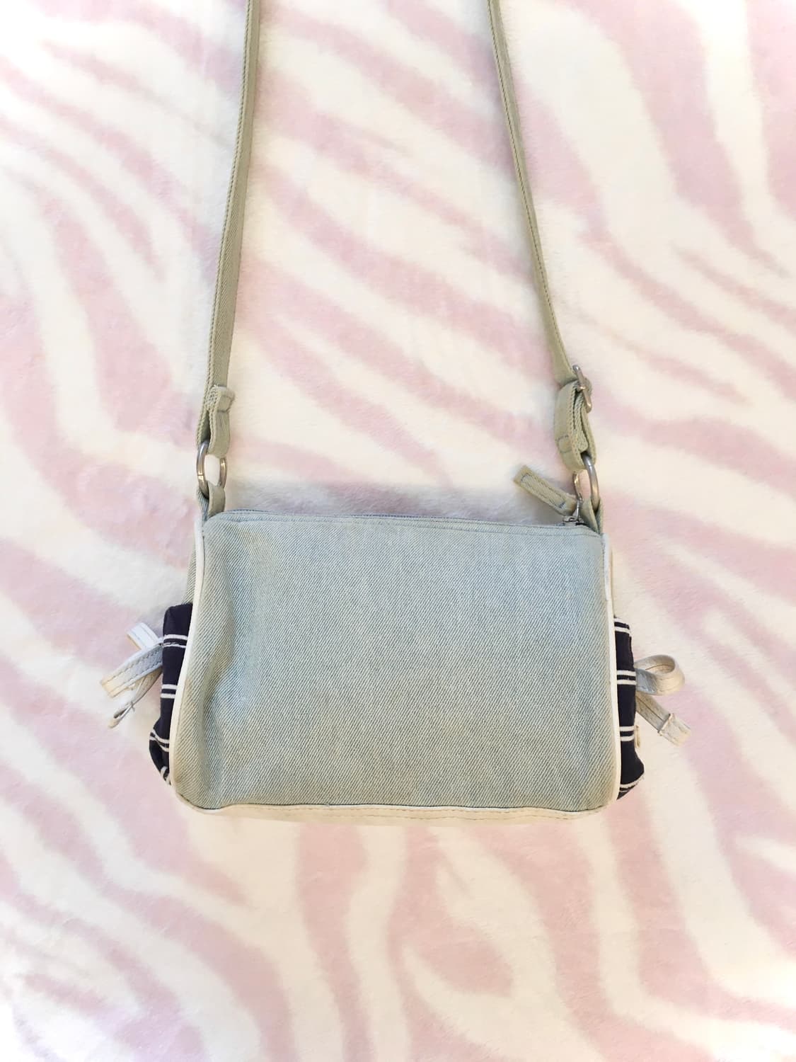 헤이세이 핀터레스트 도트리본 데님 고양이 크로스백 갸루 조지후쿠 상품이미지7