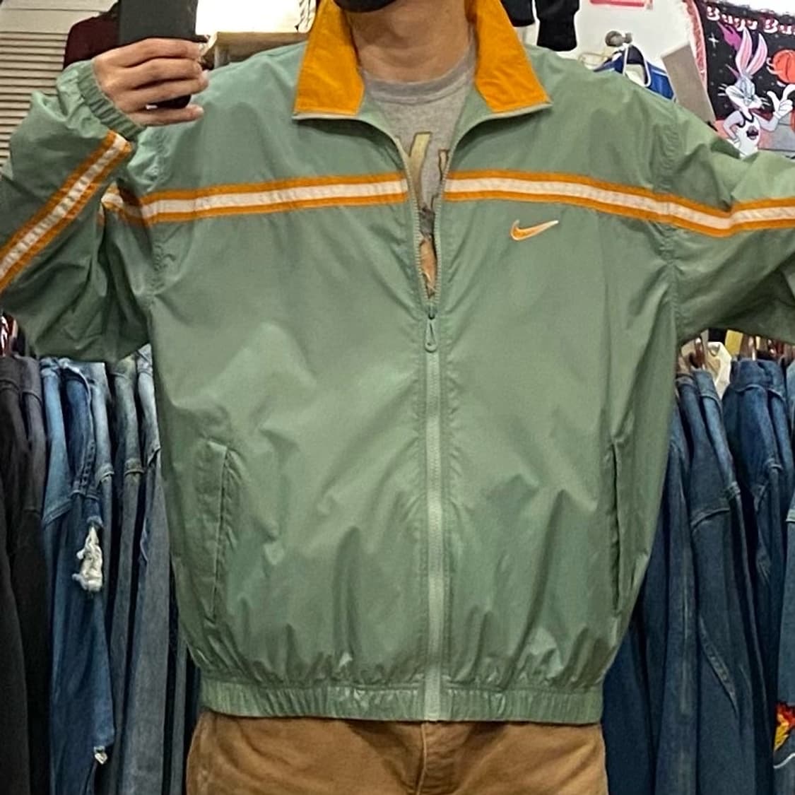 새상품 90s USA 나이키 빅로고 바람막이 상품이미지3