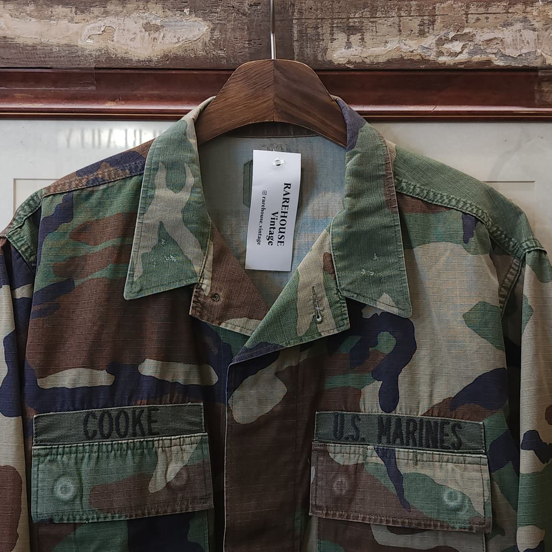 90s 미군 우드랜드 카모셔츠 BDU 미디움 레귤러 상품이미지4