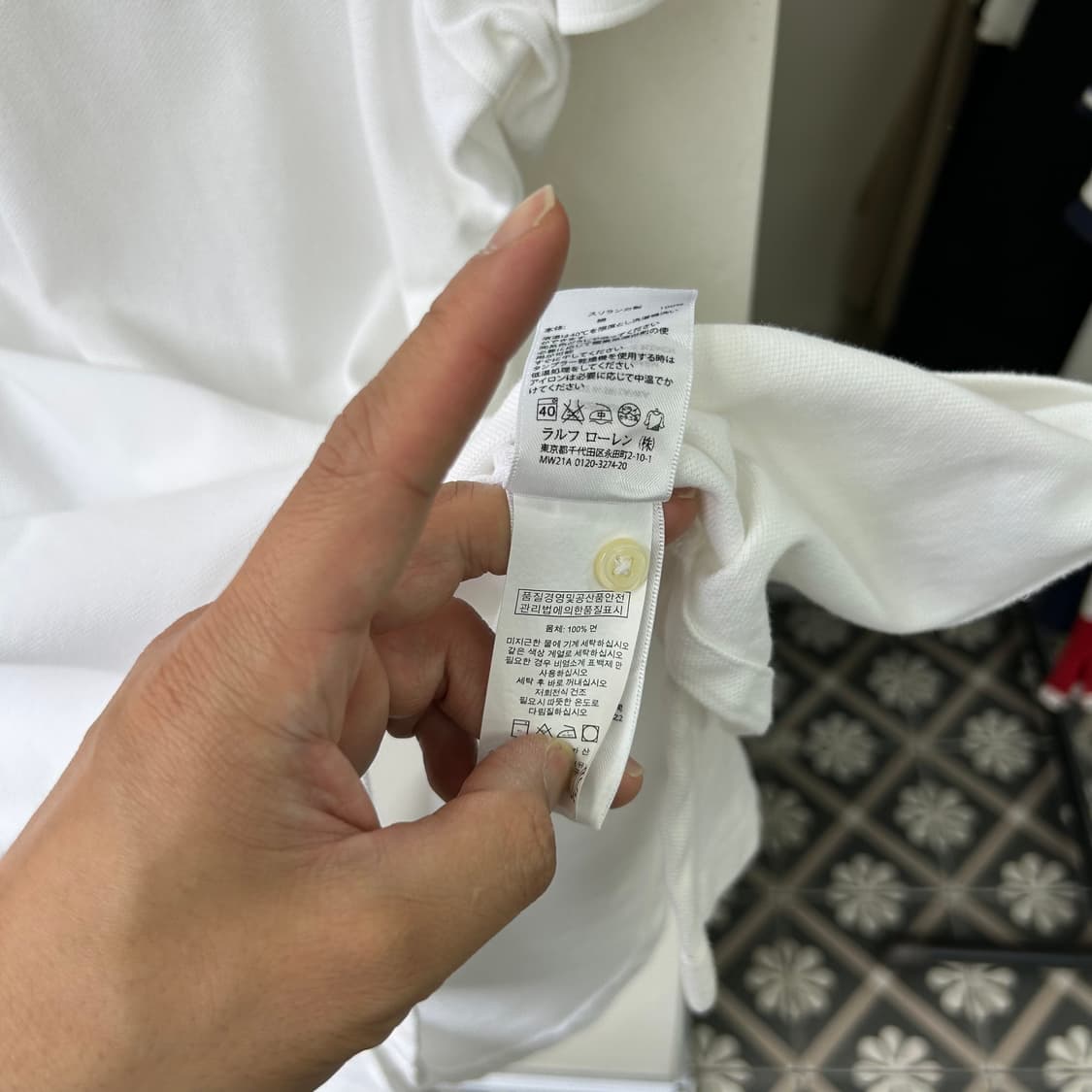 폴로 화이트 빅포니 반팔 카라티 상품이미지4