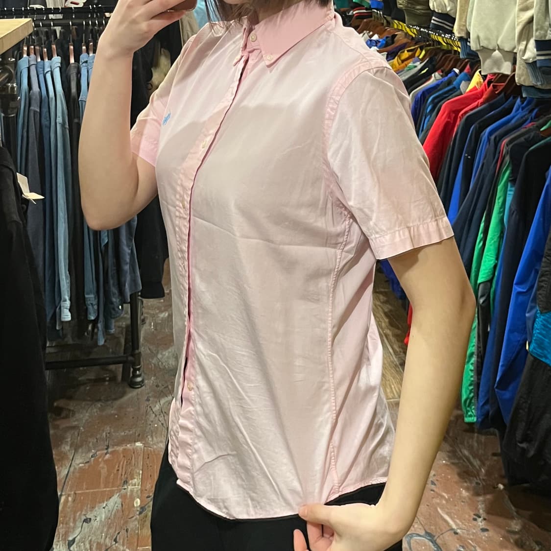 [HI] 폴로 반팔 셔츠 핑크 상품이미지4