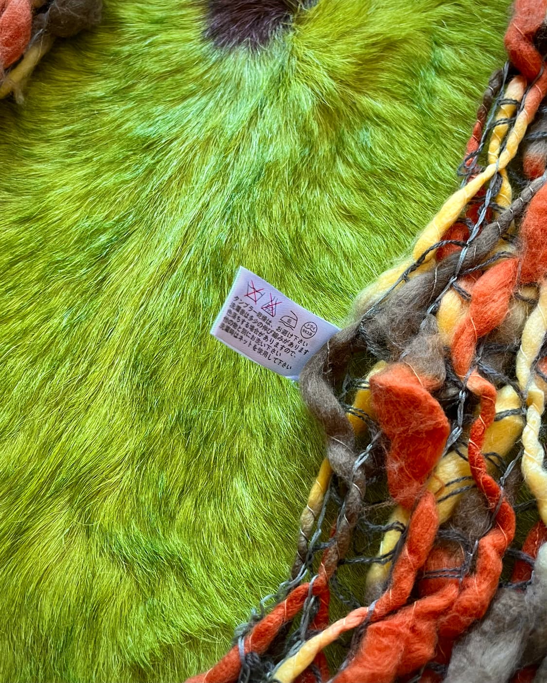 JPN Vintage Tropical 3D Mesh Knit Scarf 상품이미지5