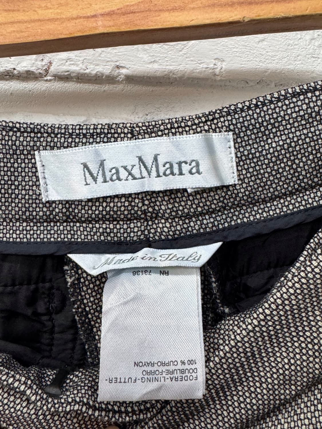 Maxmara 차콜 레이온 슬랙스 상품이미지3