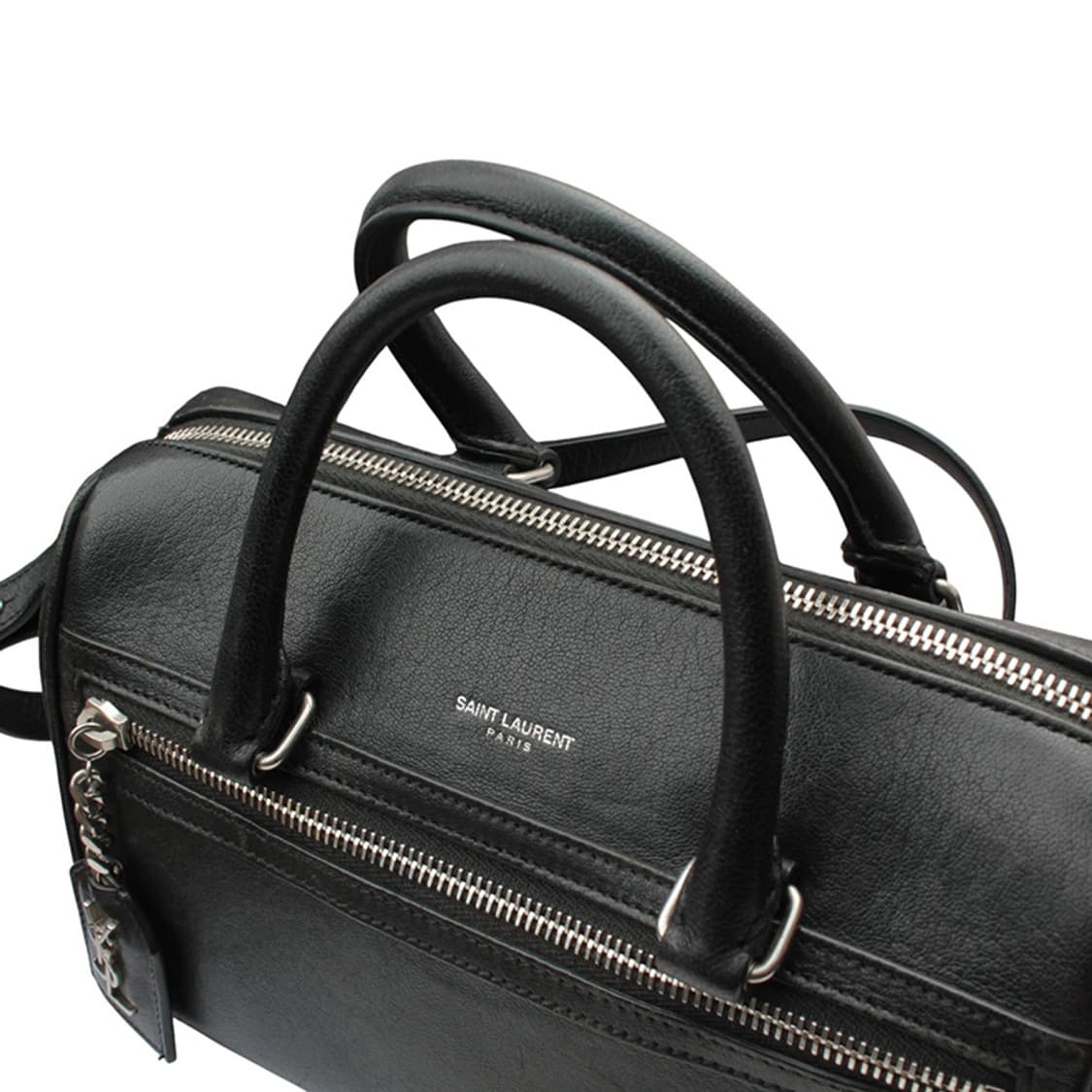 생로랑 블랙 레더 스몰 토트 겸 크로스백 상품이미지6