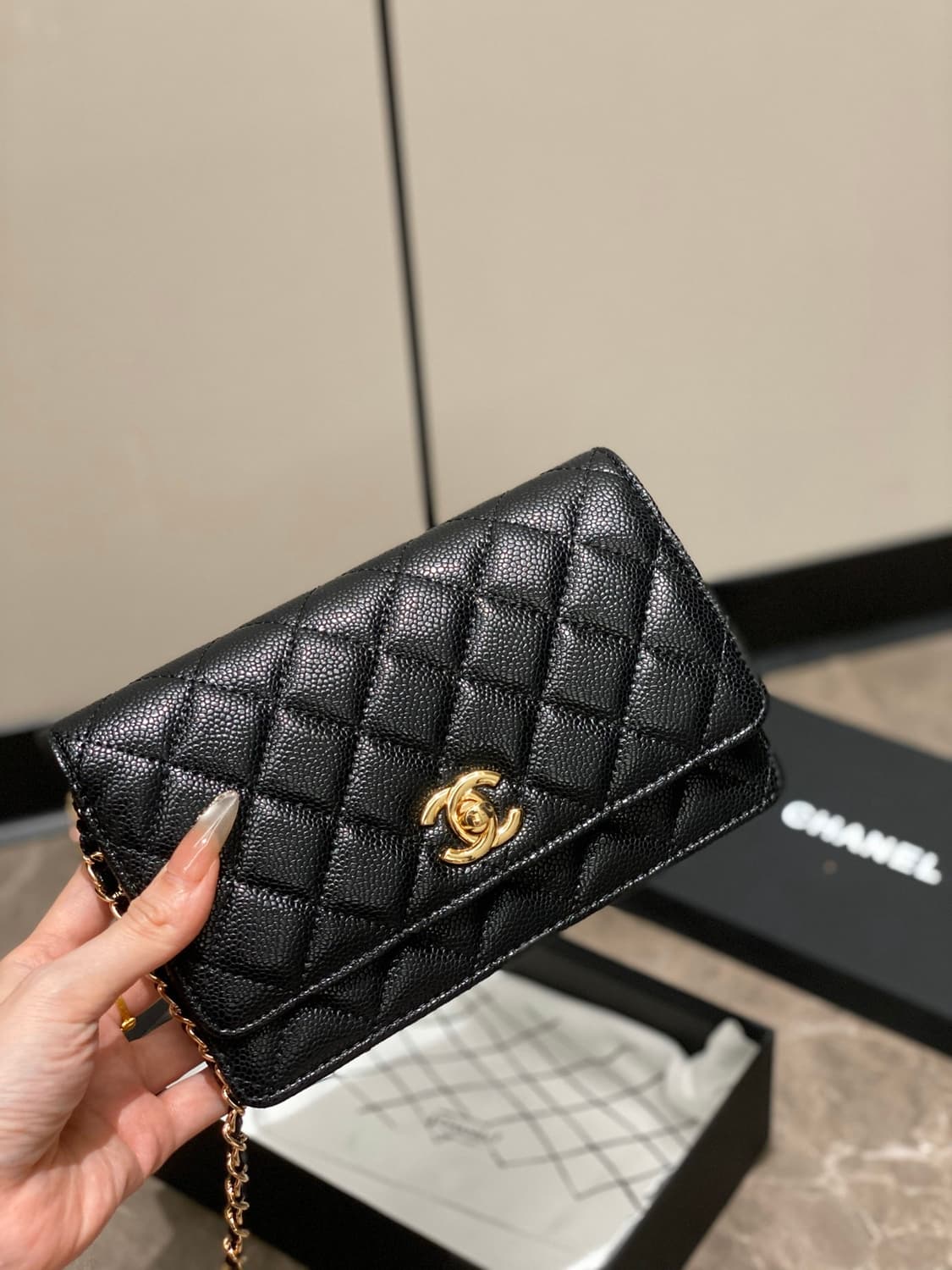 샤넬 클래식 WOC 체인지갑 금장 미니백 상품이미지1