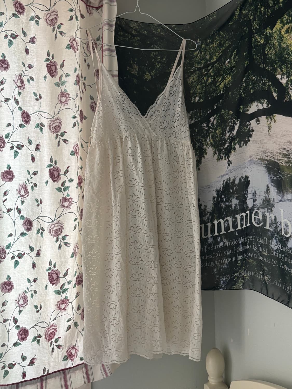 레이스 레이어드 끈나시 원피스 빈티지 모리걸 상품이미지1