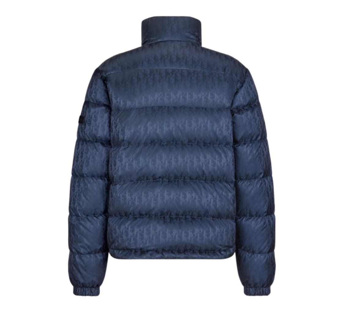 디올 오블리크 다운 자켓 네이비 블루 테크니컬 자카드 Dior Obliq 상품이미지2