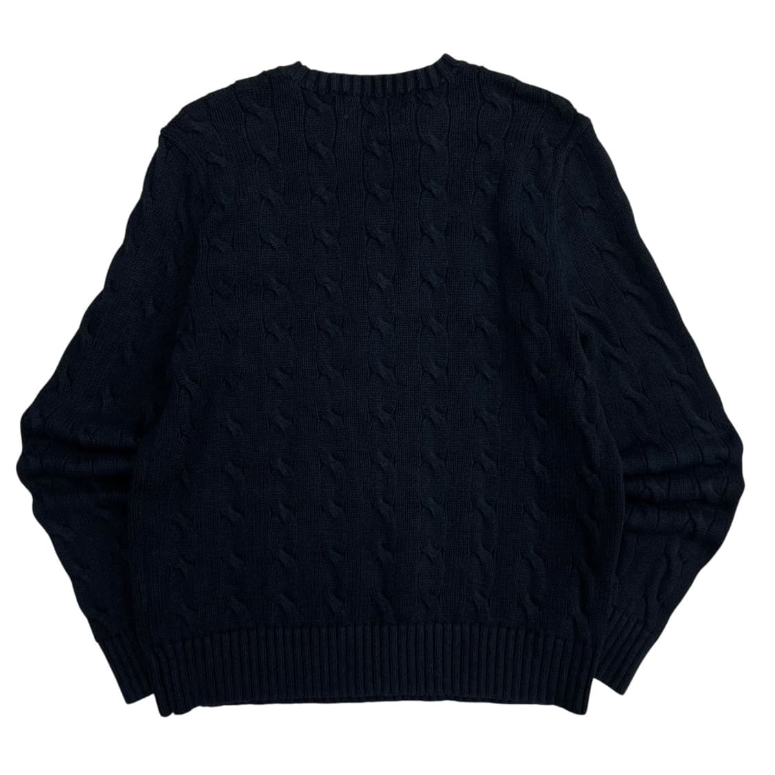 폴로 랄프로렌 레드포니 블랙 꽈배기 니트 M 상품이미지3