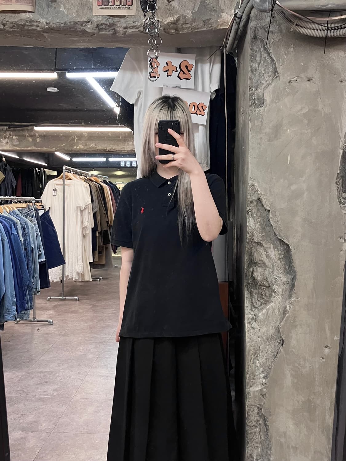 폴로 랄프로렌 자수 로고 반팔 카라티 블랙 L #csz3890 상품이미지2