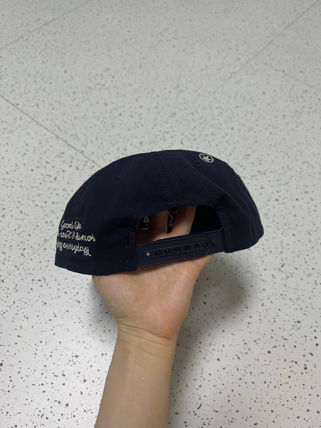 aeae washed capital logo cap 네이비 상품이미지4
