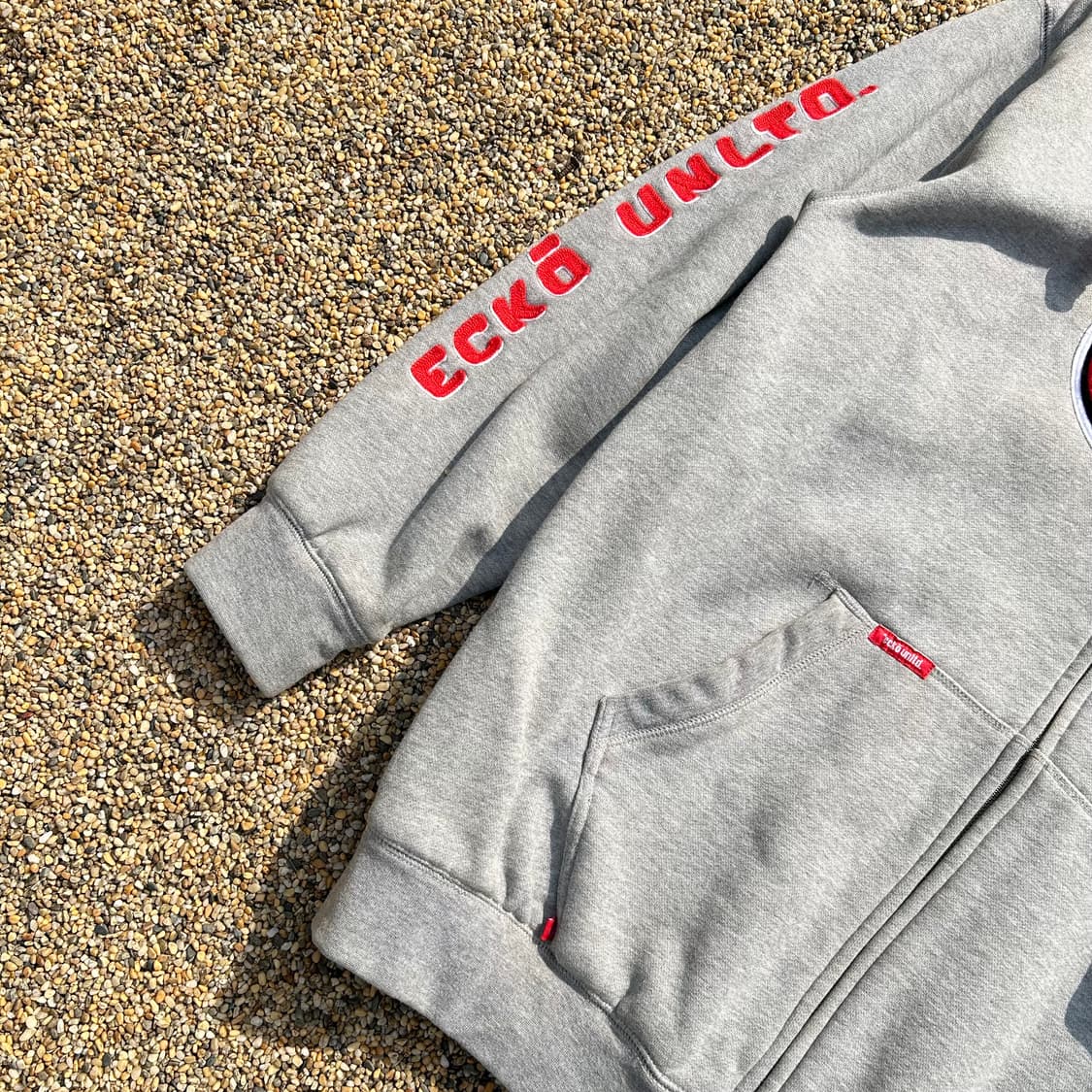 에코 올드스쿨 빅로고 헤비 후드집업 상품이미지3