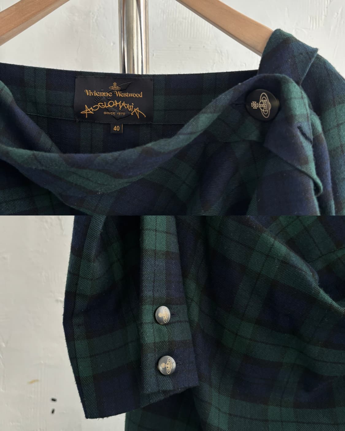 Vivienne Westwood 비비안웨스트우드 체크 드레이핑 원피스 상품이미지6