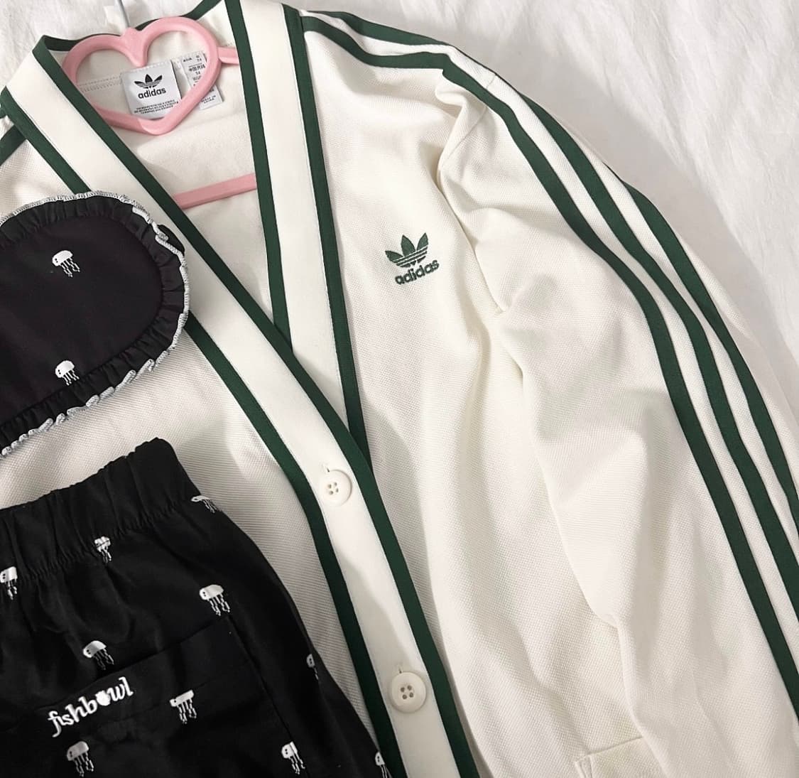아디다스 흰초 대대장 가디건 상품이미지3