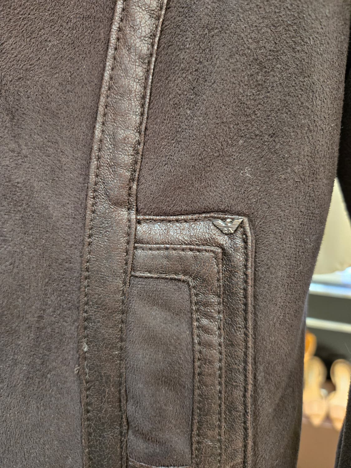 아르마니 진스(AJ) 여성용 페이크퍼 무스탕 상품이미지4