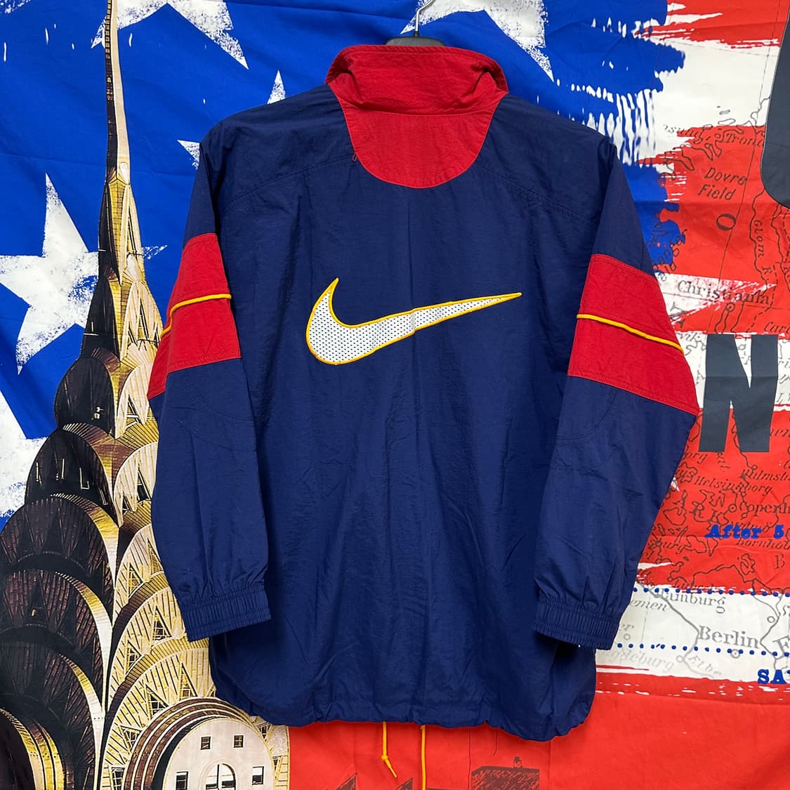 새상품 나이키 올드스쿨 레어템 오버핏바람막이 L100 상품이미지5