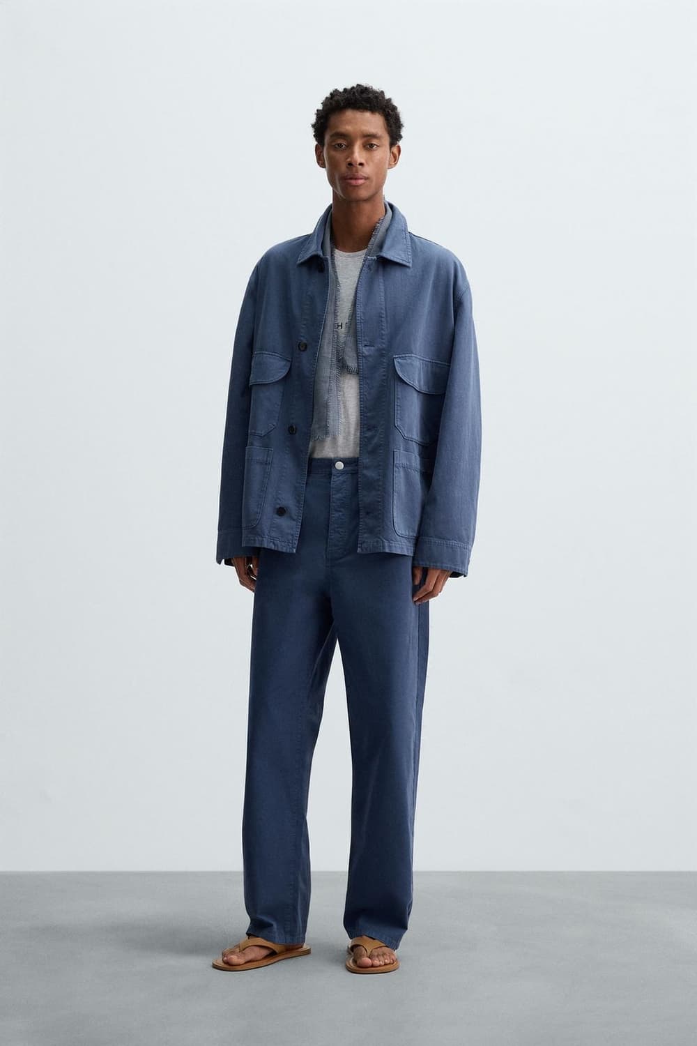 자라 / 워싱 스트레이트 핏 팬츠 / 블루 / 32 상품이미지1