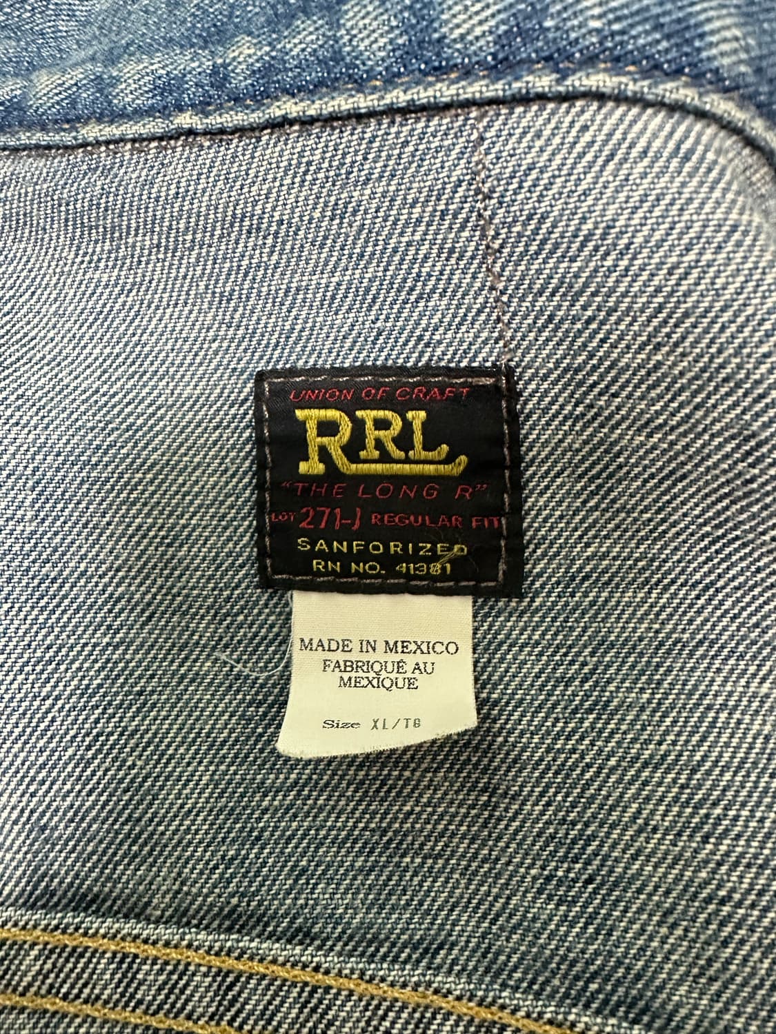 RRL 더블알엘 데님자켓 Lot 271 리랜드 상품이미지6