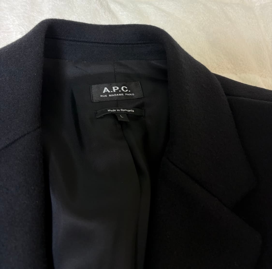 아페쎄 apc 울 싱글 코트 블랙 / L 상품이미지2