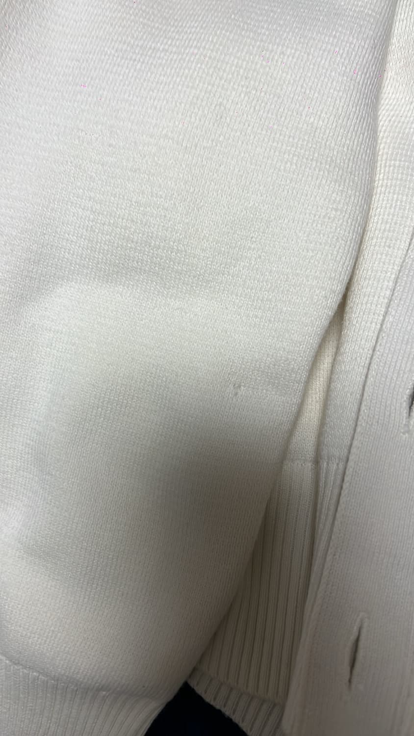 톰브라운 암밴드 화이트가디건 상품이미지3