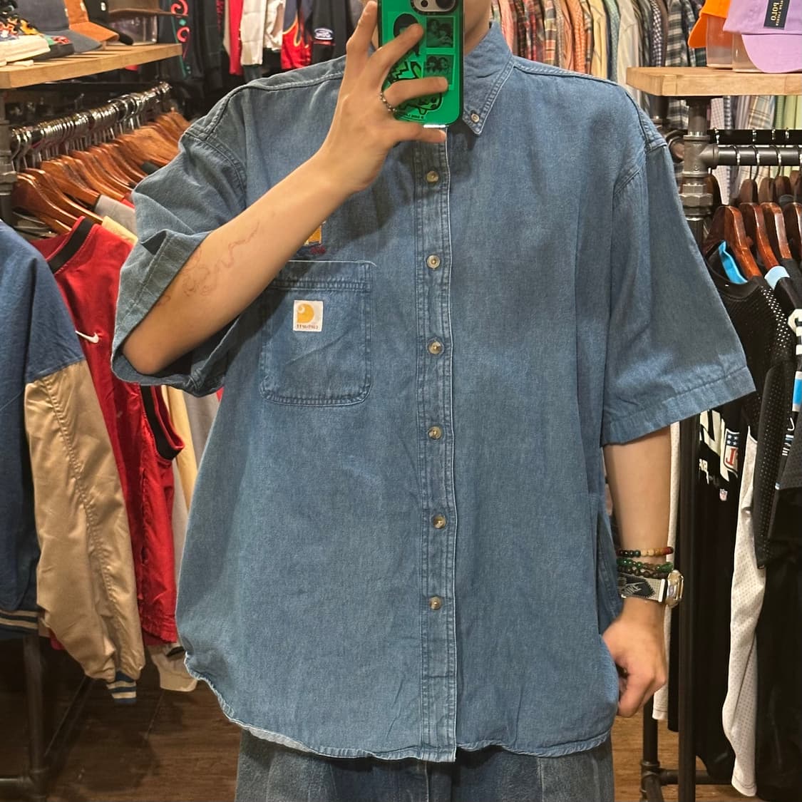 [HI] 칼하트 반팔 데님셔츠 상품이미지2