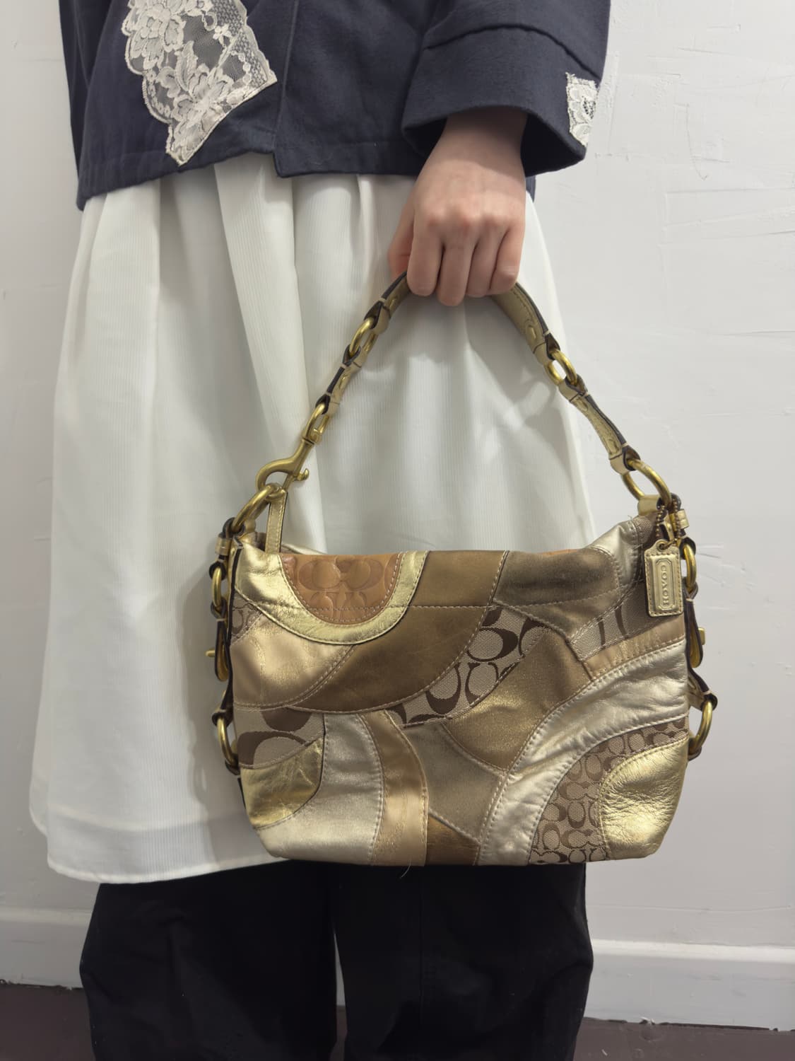 coach 2000s gold patchwork bag 상품이미지6