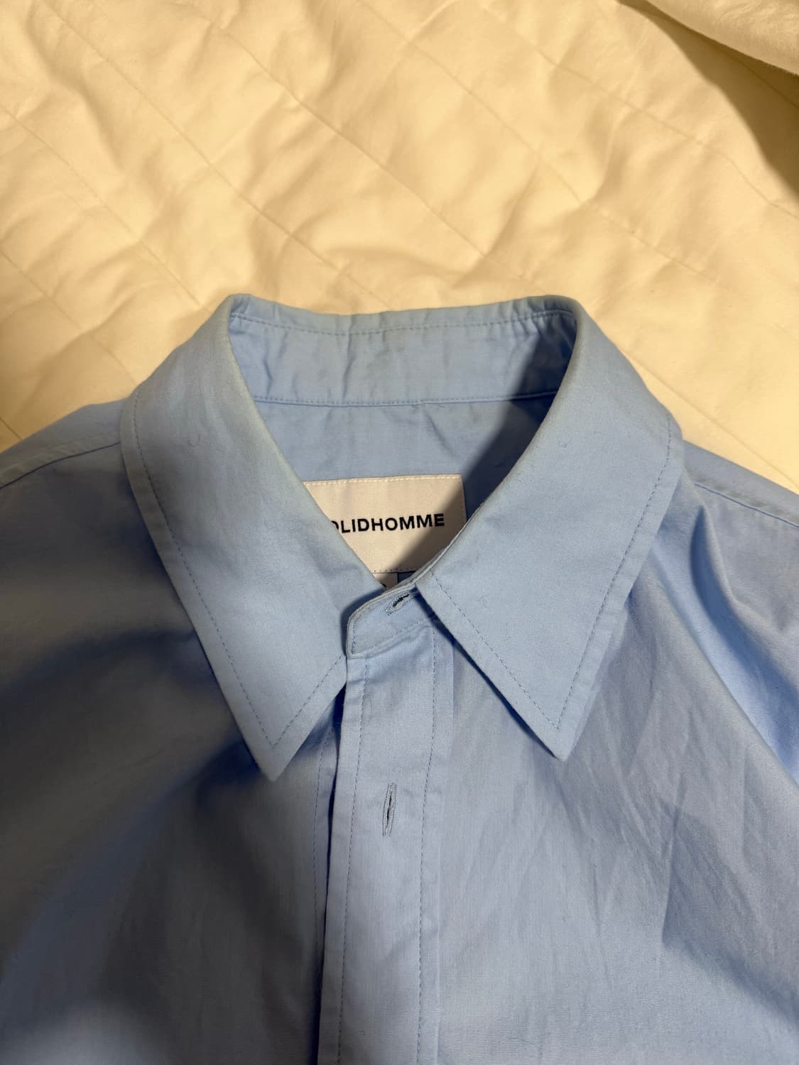 솔리드옴므 오버핏 블루 셔츠 (하자 할인) 상품이미지4