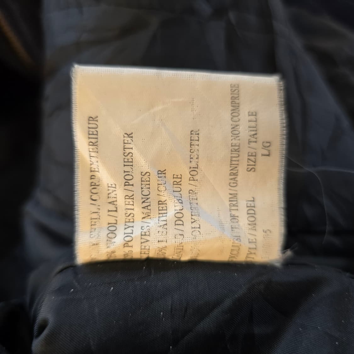 캐나다 스포츠웨어 레더 바시티 코트 블랙 00s 빈티지 상품이미지10