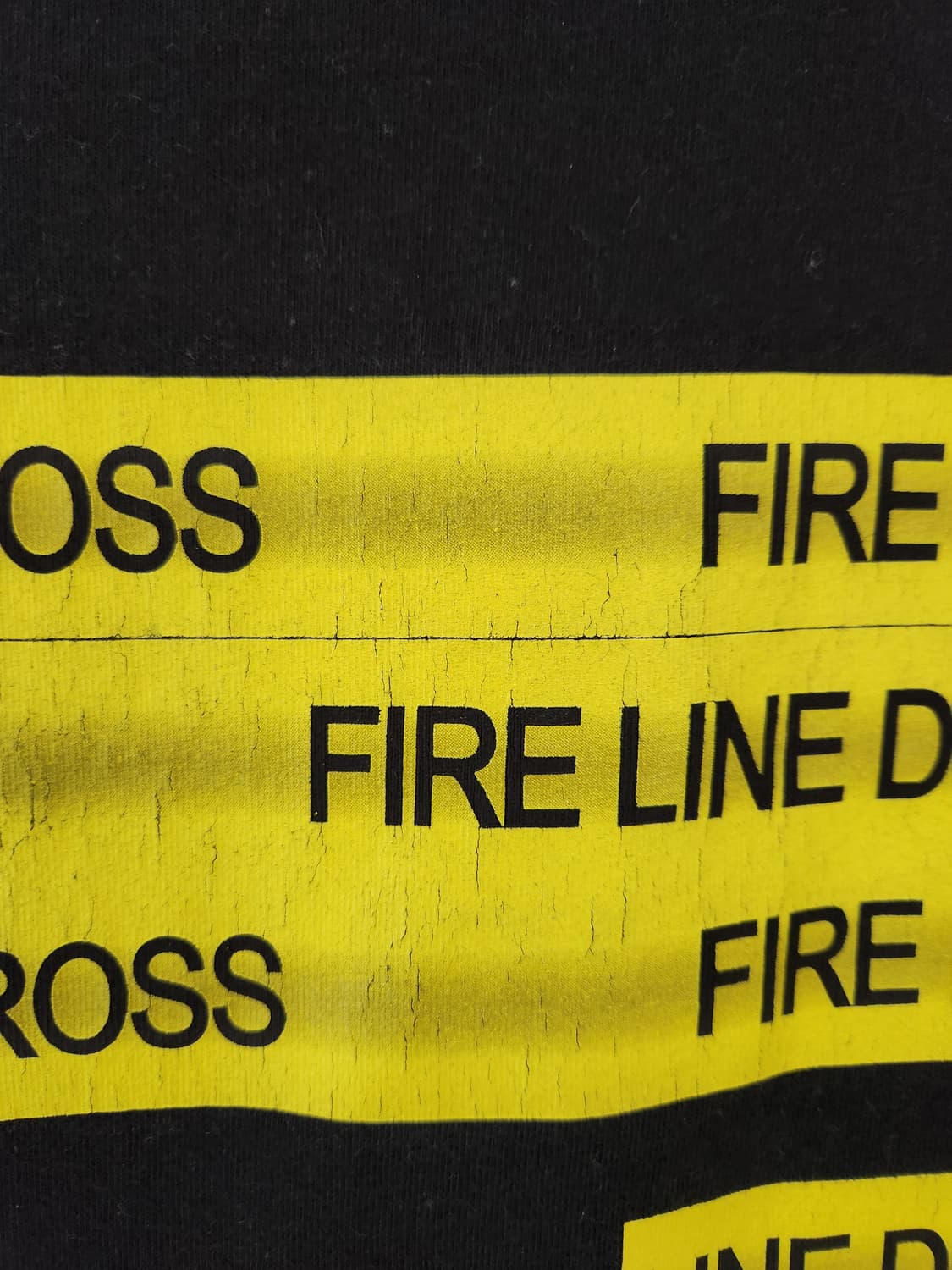 오프화이트 파이어테이프 애로우 오버핏 반팔 티셔츠 블랙 상품이미지5