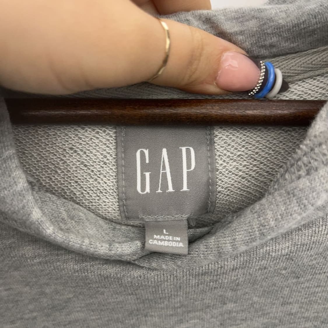 갭 GAP 올드스쿨 빈티지 빅로고 여리 후드티 L C07848 상품이미지5