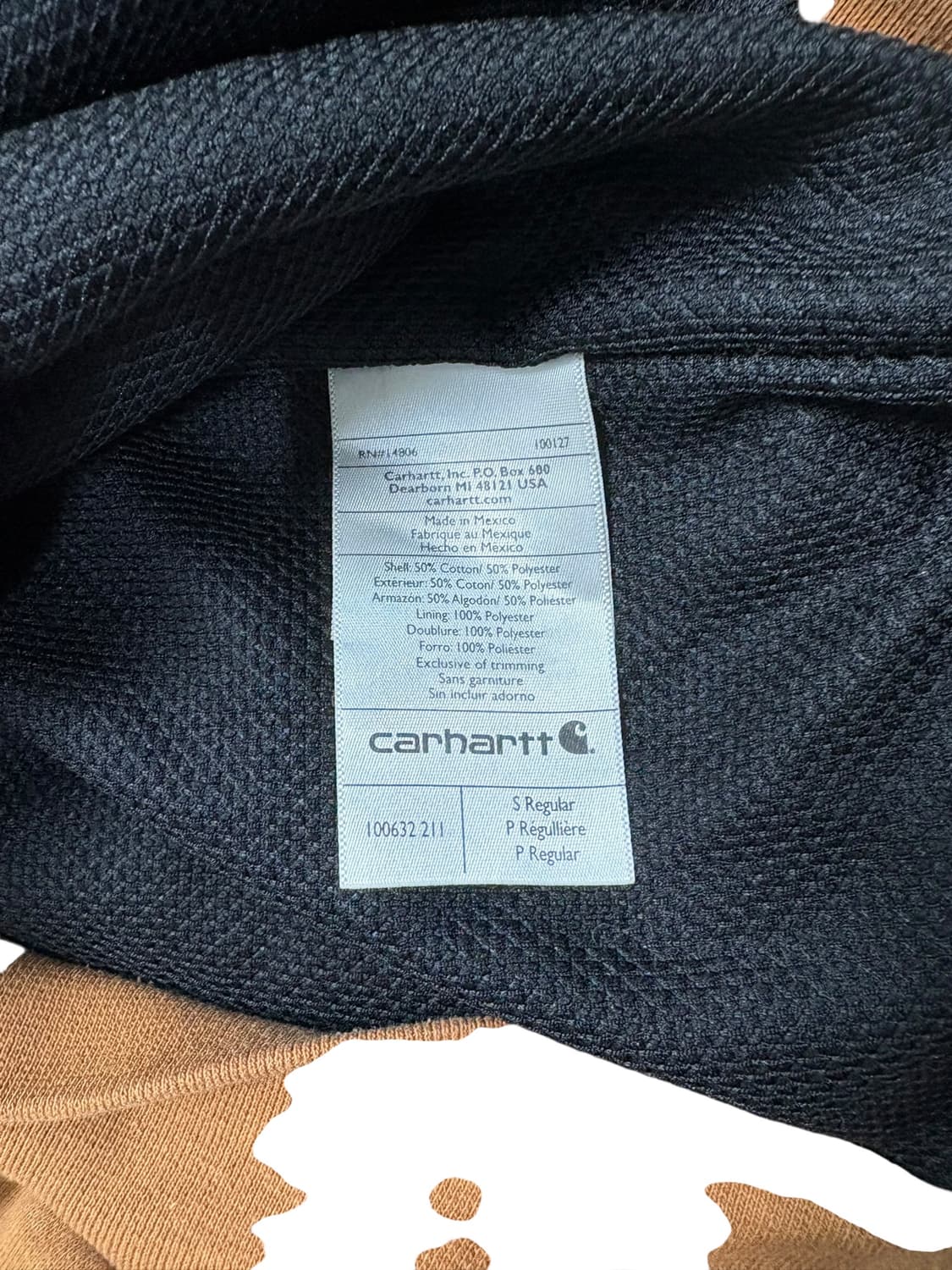 칼하트 레인디펜더 써멀 후드집업 카멜 상품이미지7