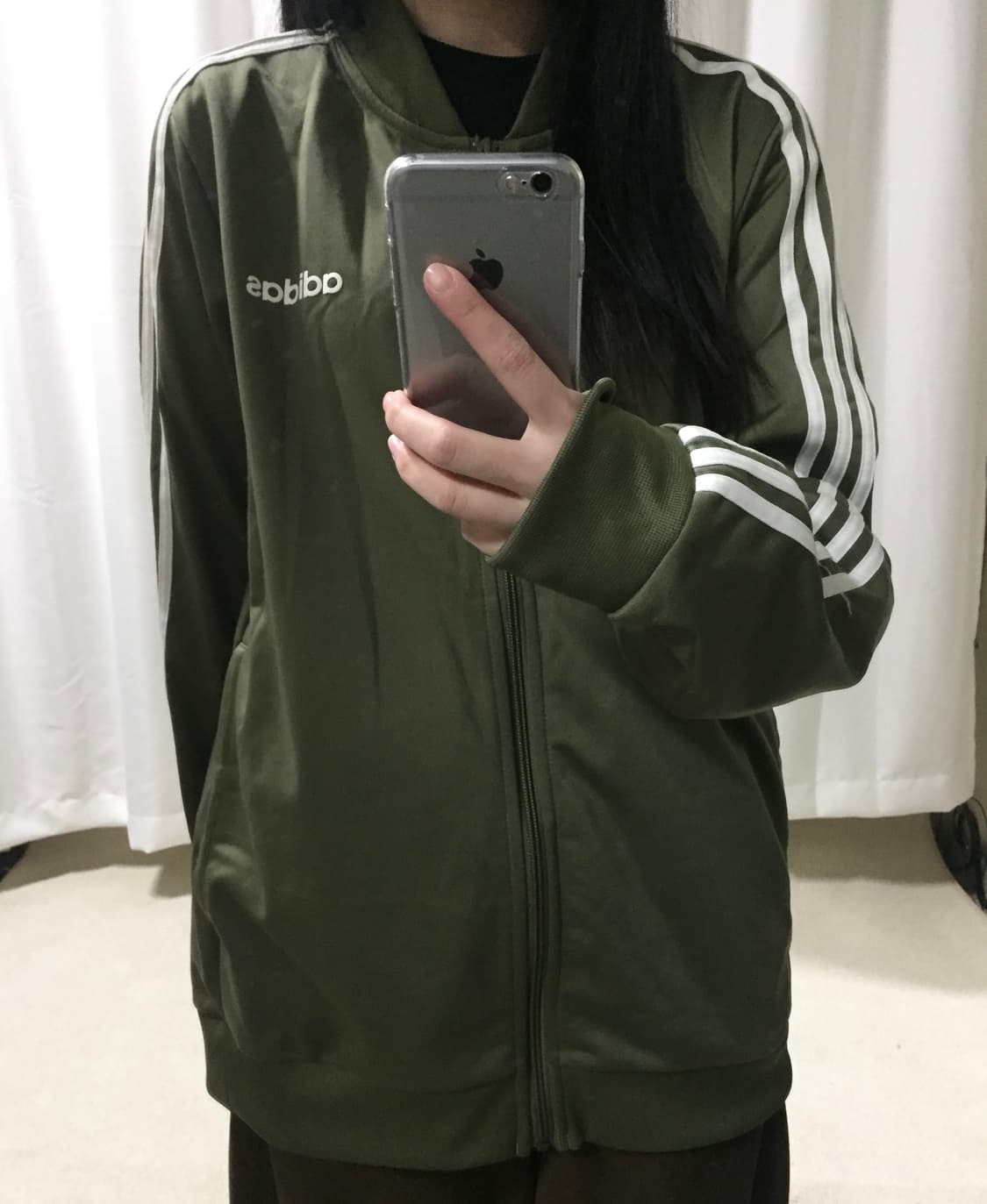 아디다스 카키 져지 트랙탑 상품이미지1