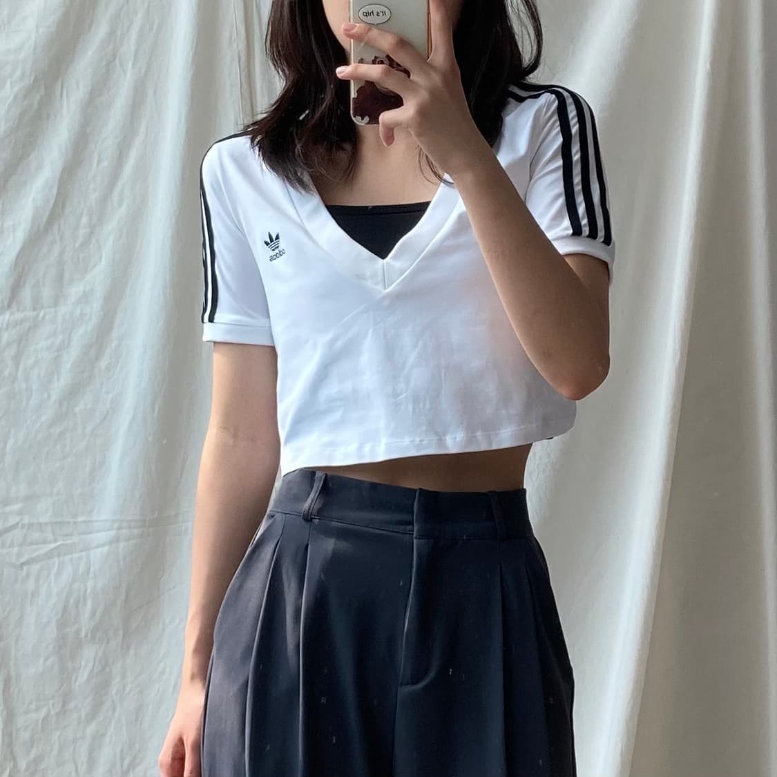 아디다스 크롭 반팔티 상품이미지1