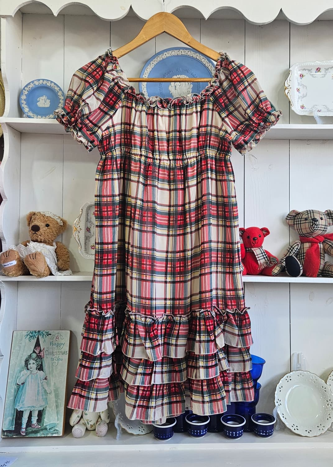 체크 프릴 원피스 상품이미지5