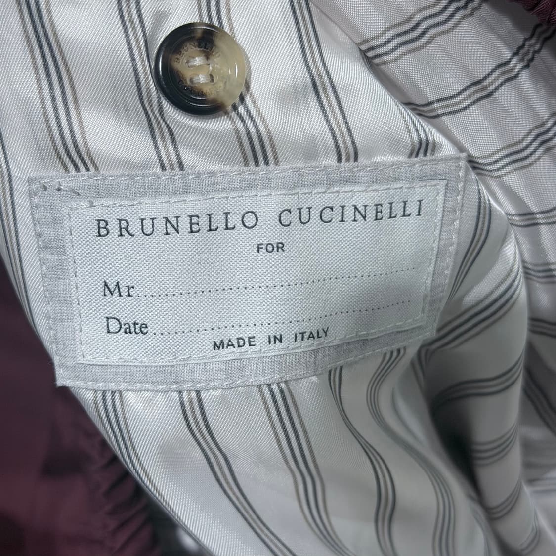 (A+/54) / 브루넬로 쿠치넬리 버건디 봄버 자켓 상품이미지6