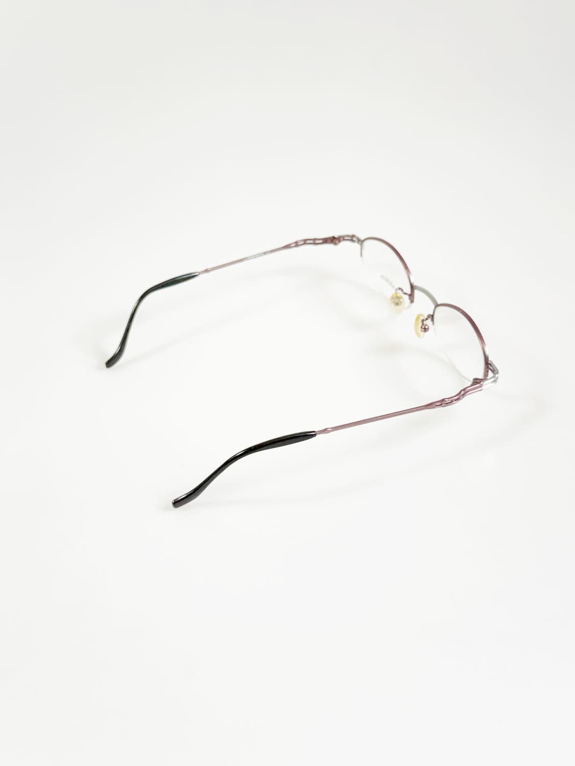 G.ABERizo 투톤 메탈 슬림 오벌 반무테 빈티지 안경 상품이미지4