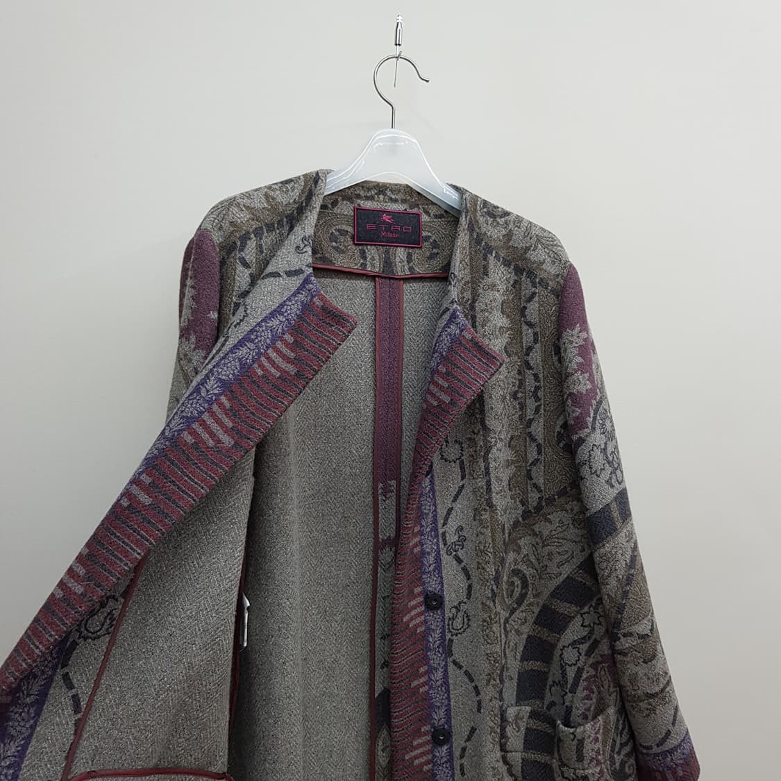 에트로 ETRO 페이즐리 자카드 간절기 코트 48사이즈 상품이미지5