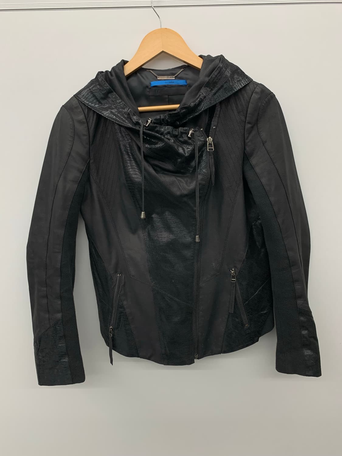 사선 드레이프 레더자켓 (고트 레더) 상품이미지7