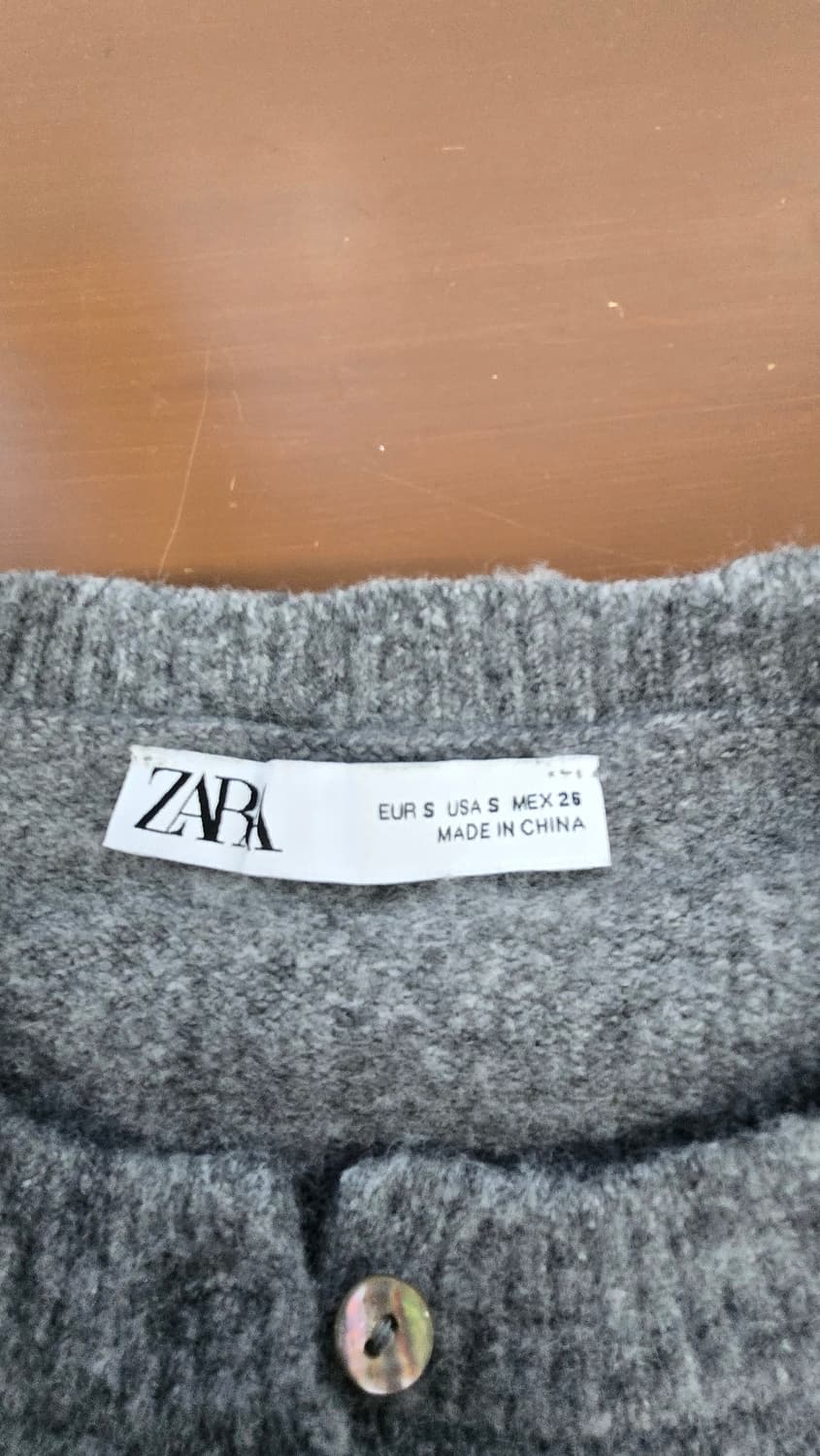 ZARA 자라 그레이 프릴 가디건 상품이미지5