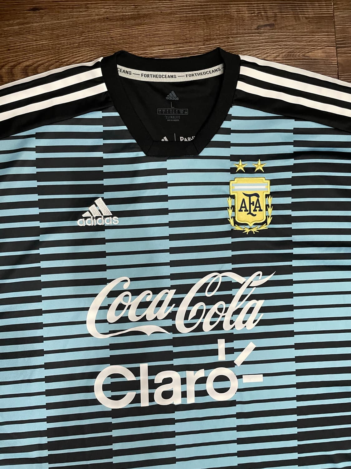 2018 아디다스 아르헨티나 프리매치 반팔 져지 유니폼 상품이미지3