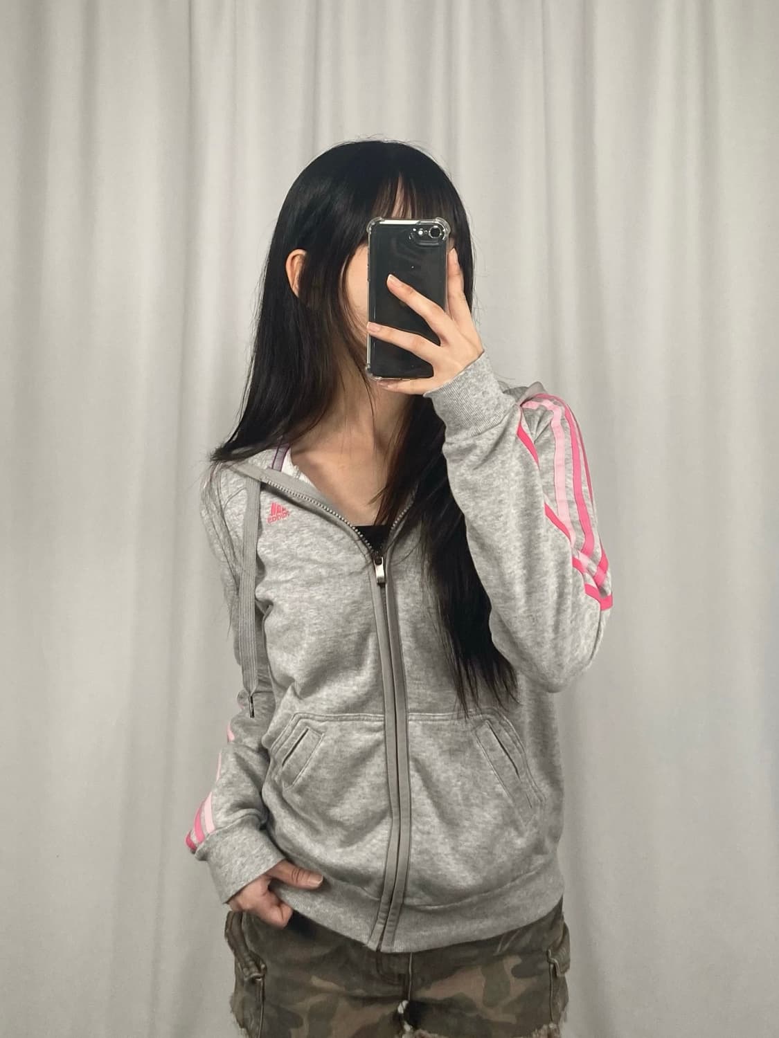 아디다스 그레이 후드집업 상품이미지2